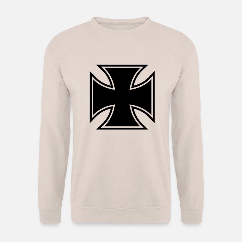 held_kreuz____f1 - Unisex Pullover - Sand