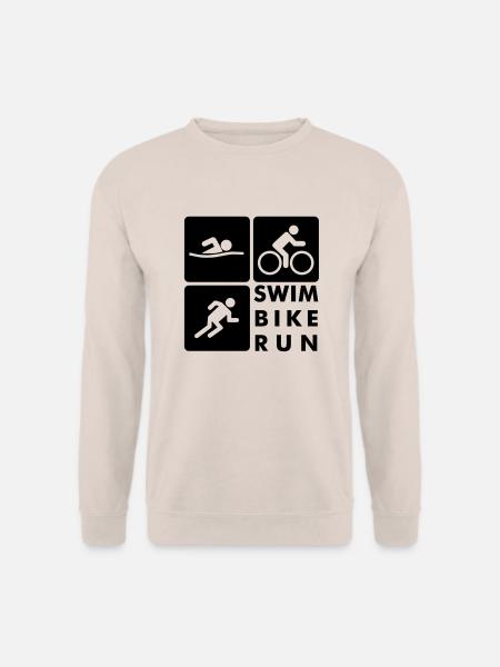 Swim Bike Run Triathlon - Unisex Pullover - Sand