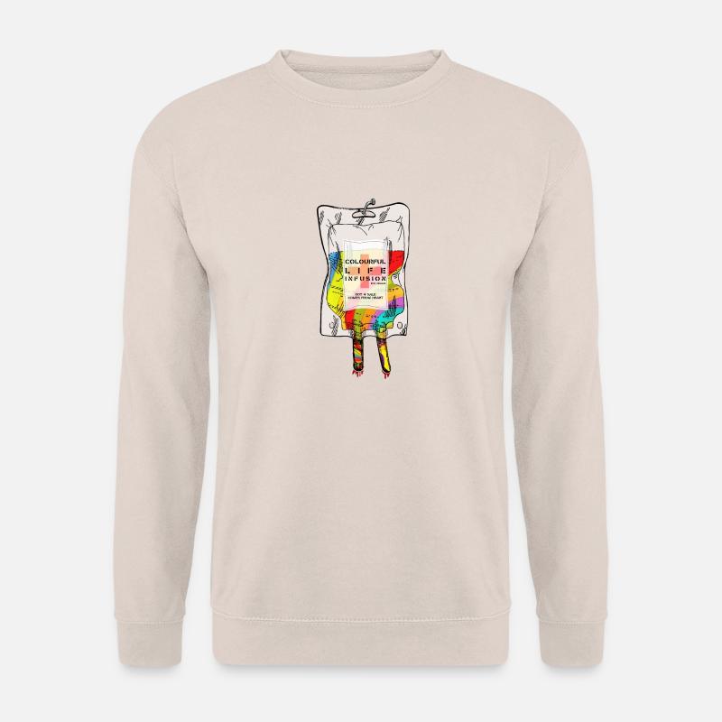 colorful life infusion - Unisex Pullover - Sand