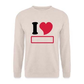 I love à personnaliser - Sweat-shirt Unisexe - sable - Devant - Alina (178cm) & Michal (187cm)