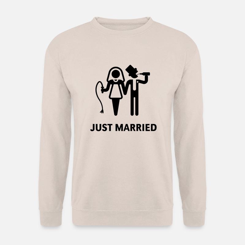 Just Married (Peitsche und Bier) - Unisex Pullover - Sand