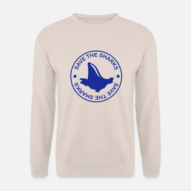 save_the_sharks_f1 - Unisex Pullover - Sand