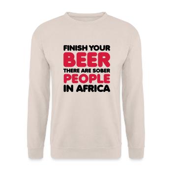 Beer - Unisex Pullover - Sand - Vorne - Alina (178cm) & Michal (187cm)