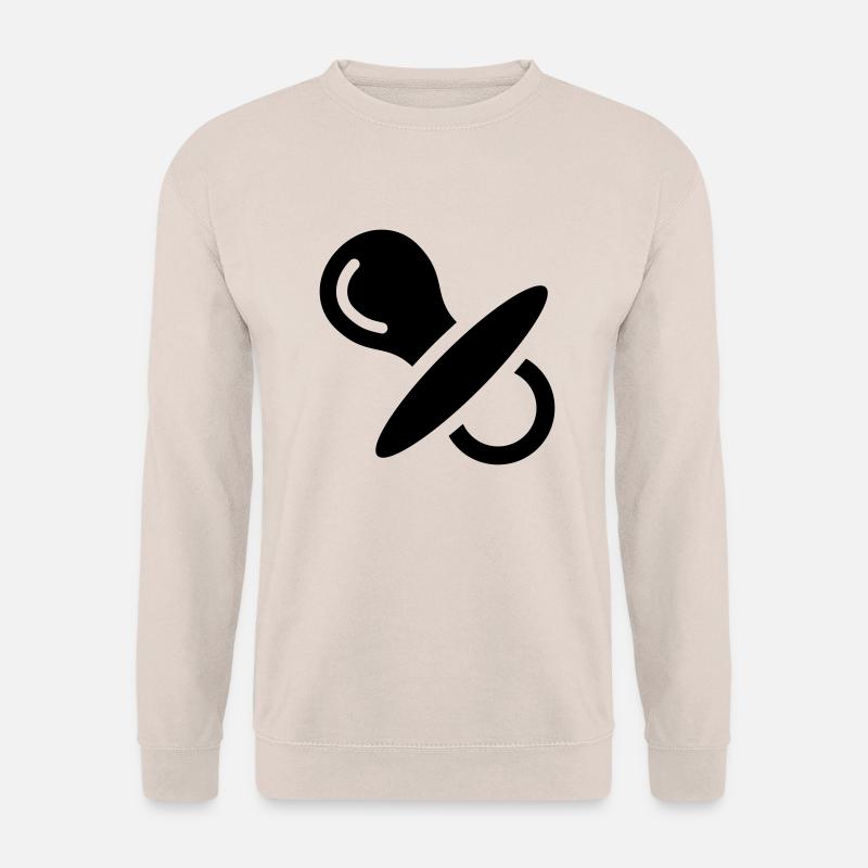 Schnuller, nuckel, baby, brust, schlafen - Unisex Pullover - Sand