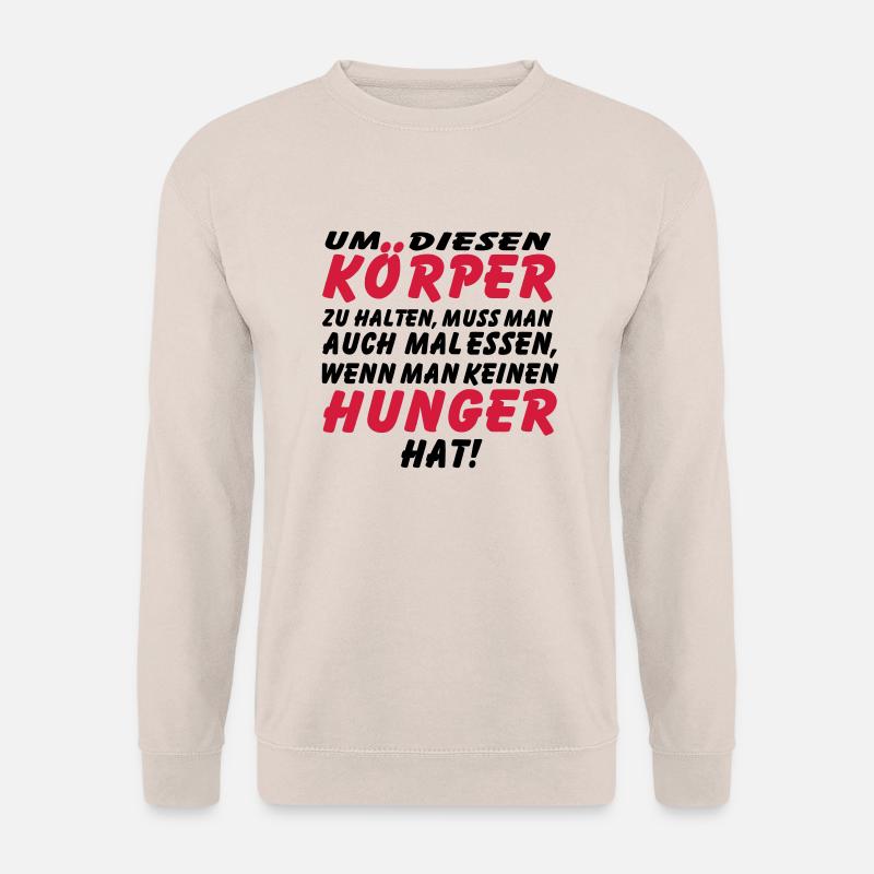 koerper_hunger_vec_2 de anl - Unisex Pullover - Sand
