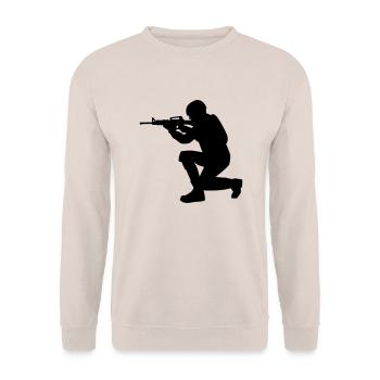 Soldier - Unisex Sweatshirt - sand - Front - Alina (178cm) & Michal (187cm)