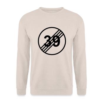 40 Anniversaire - Sweat-shirt Unisexe - sable - Devant - Alina (178cm) & Michal (187cm)