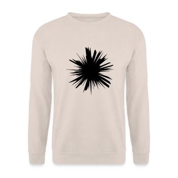 Explosion Zerstörung Knall Design - Unisex Pullover - Sand - Vorne - Alina (178cm) & Michal (187cm)