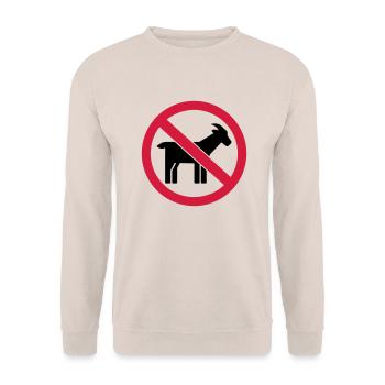 Ziege - Unisex Pullover - Sand - Vorne - Alina (178cm) & Michal (187cm)