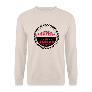 Super bro 111 - Unisex Pullover - Sand - Vorne - Alina (178cm) & Michal (187cm)
