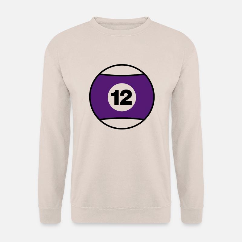 Billardkugel No 12 - lila - V2 - Unisex Pullover - Sand