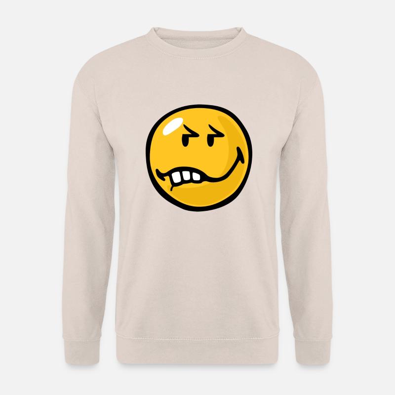 Smiley Anger Exasperation - Unisex Pullover - Sand