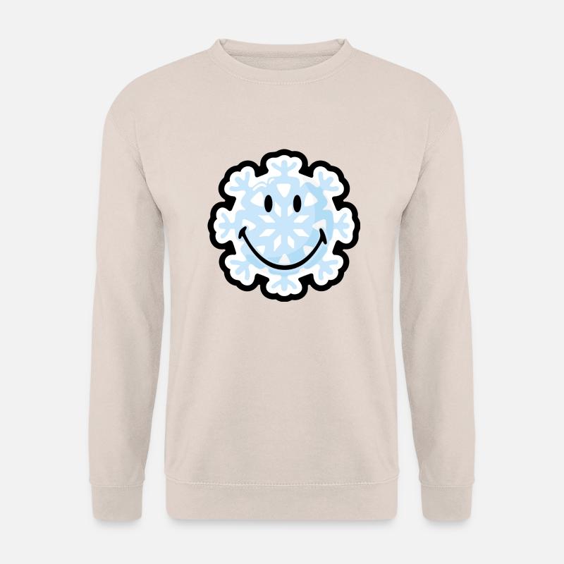 Smiley Snow Flake - Unisex Pullover - Sand