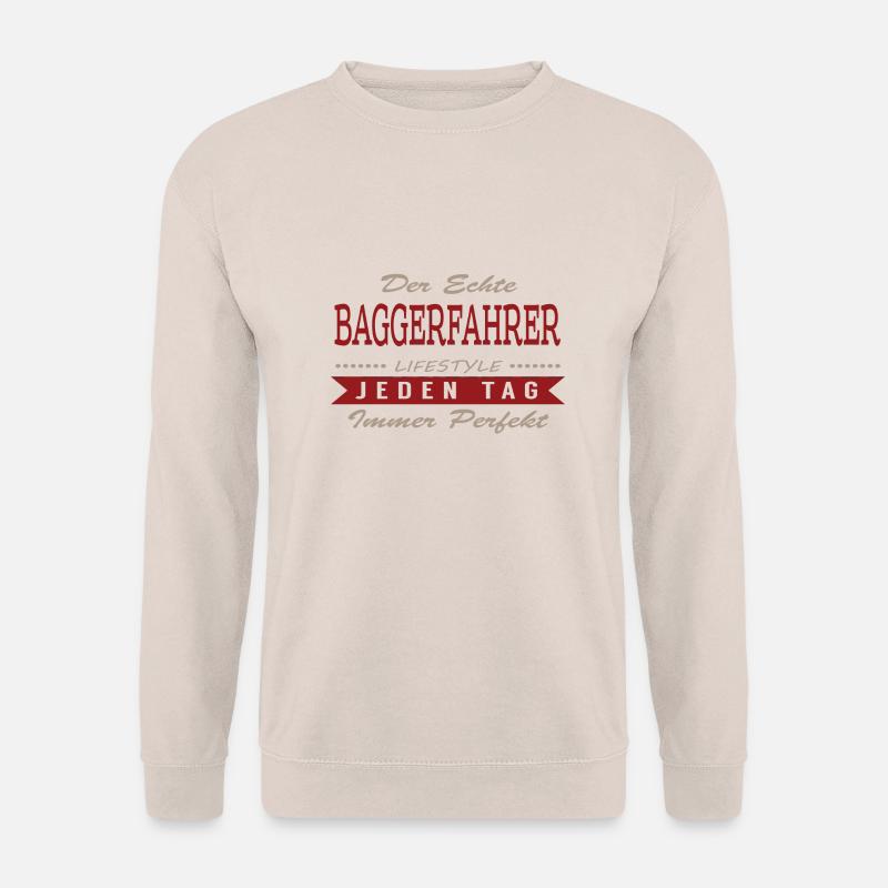 Der echte Baggerfahrer - Unisex Pullover - Sand