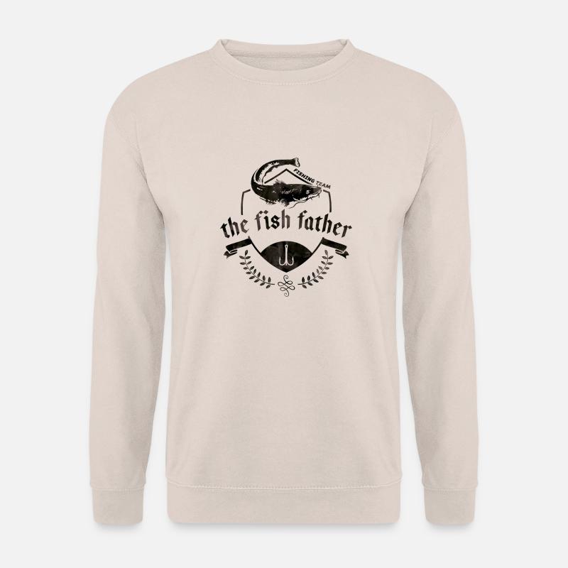fish father design - Unisex Pullover - Sand