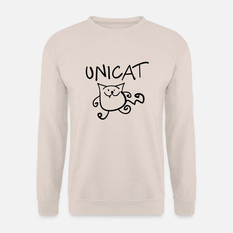 Katze als Unikat - Unisex Pullover - Sand