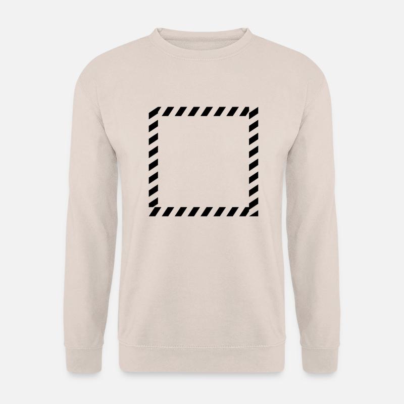 Schild Rahmen Absperrband - Unisex Pullover - Sand