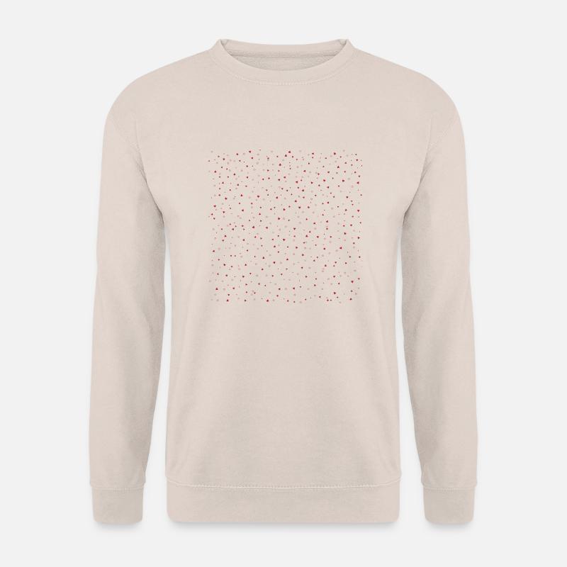 Cute Tiny Hearts Mønster Print Baggrund Til stede - Unisex sweater - sand
