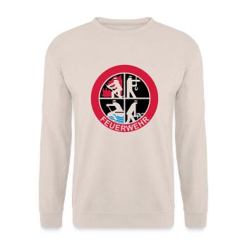 Feuerwehr Logo 3farbig - Unisex Pullover - Sand - Vorne - Alina (178cm) & Michal (187cm)
