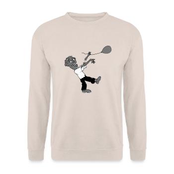 Zombie verliert Luftballon - Unisex Pullover - Sand - Vorne - Alina (178cm) & Michal (187cm)