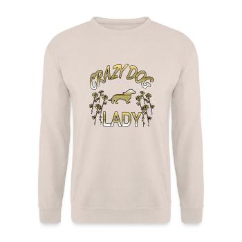Dackel - Unisex Pullover - Sand - Vorne - Alina (178cm) & Michal (187cm)