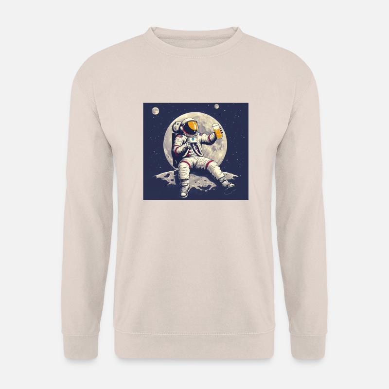 ASTRONAUT BEACH BIER - Unisex Pullover - Sand