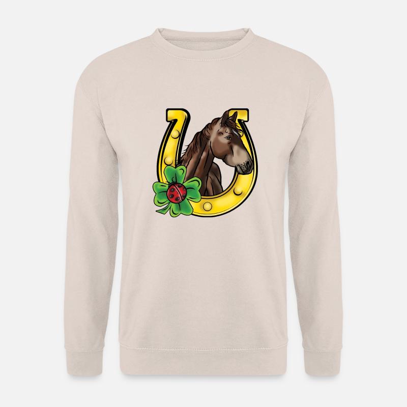 Comic Pony im Glück - Unisex Pullover - Sand