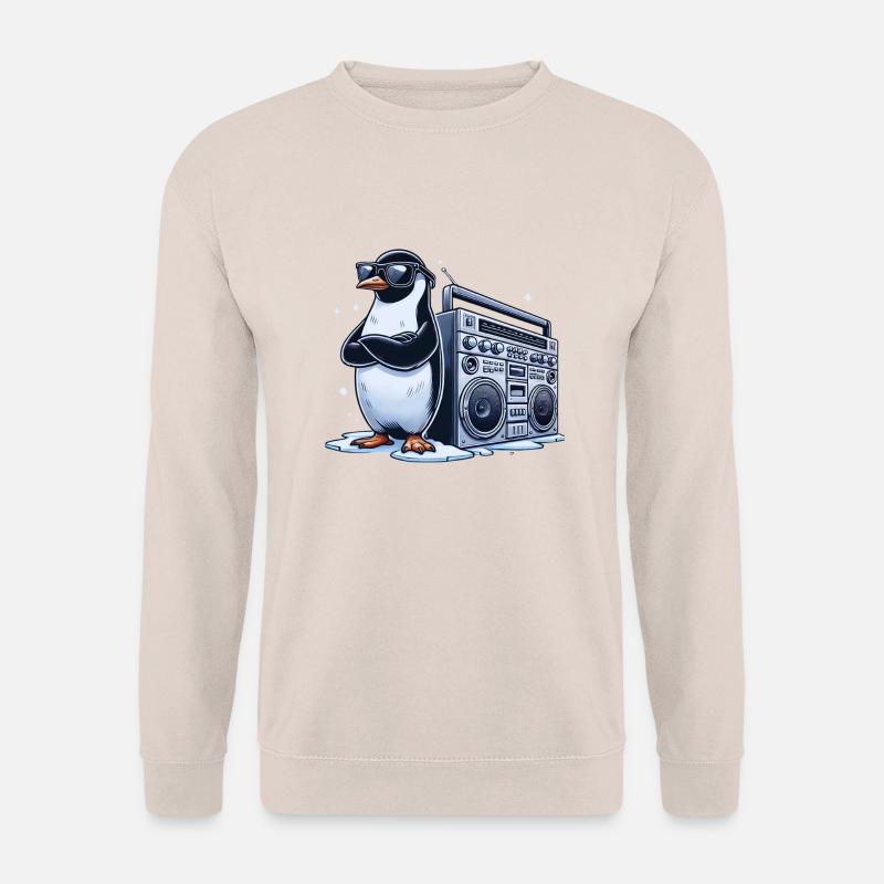 Party-Pinguin Vibes 🐧🕶️🔥 – Style trifft Beat! - Unisex Pullover - Sand
