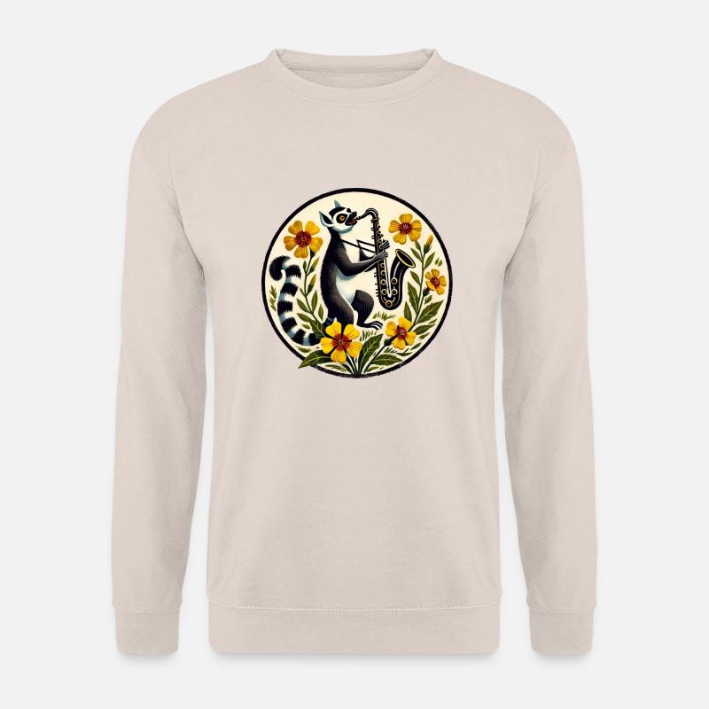 Saxophon Lemur - Unisex Pullover - Sand