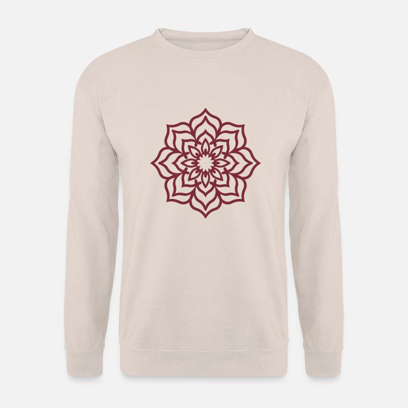 Elegante Mandala-Blume - Unisex Pullover - Sand
