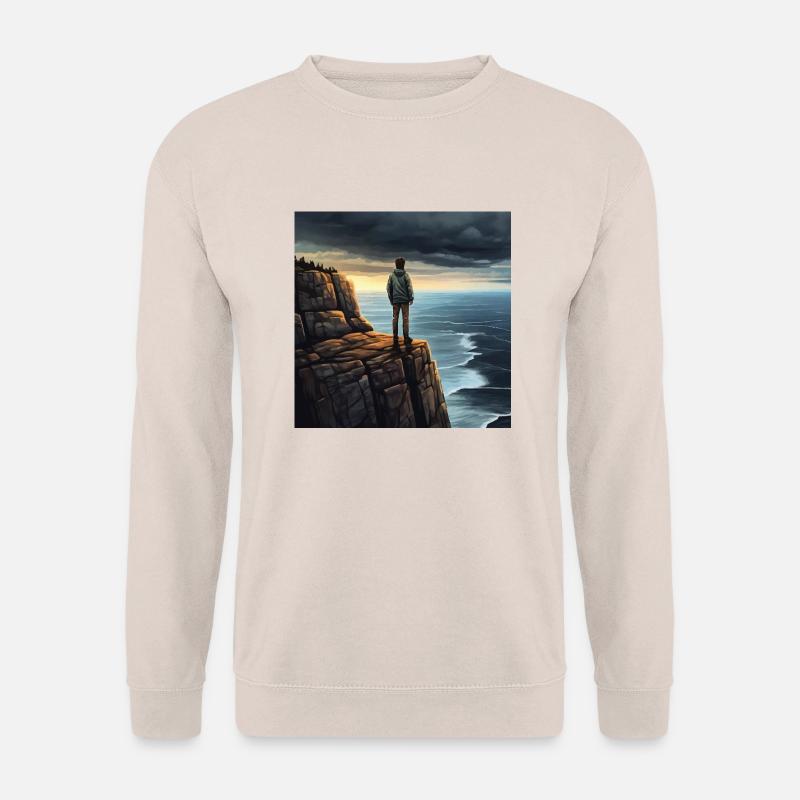 Wanderrer in der Natur - Unisex Pullover - Sand