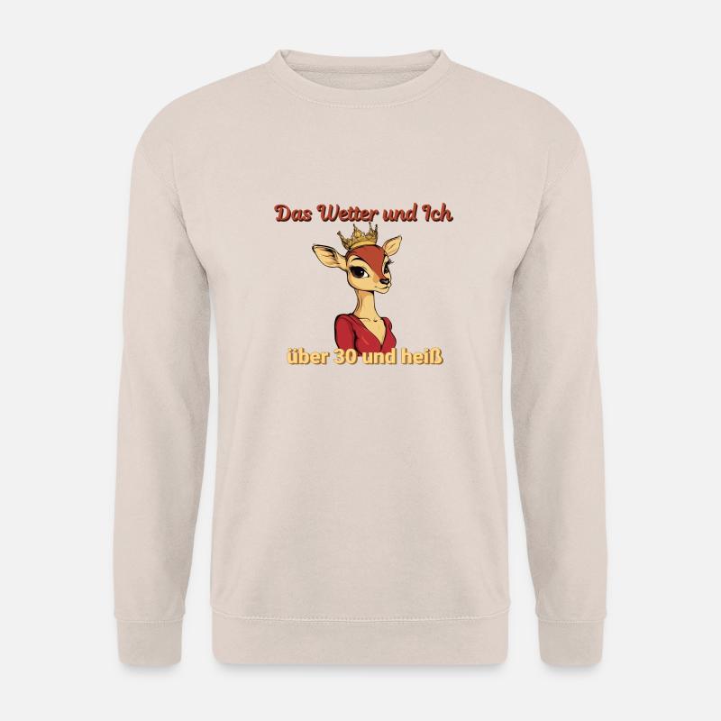 Lustige Frauen Geschenkidee mit Tierbild - Unisex Pullover - Sand