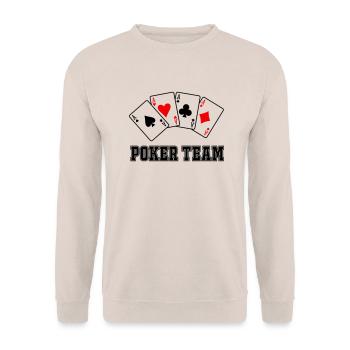 Équipe de poker - Sweat-shirt Unisexe - sable - Devant - Alina (178cm) & Michal (187cm)
