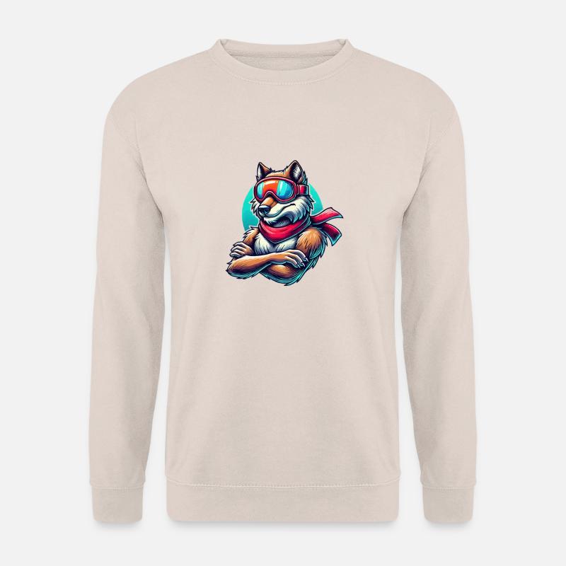 wolf skibrille - Unisex Pullover - Sand