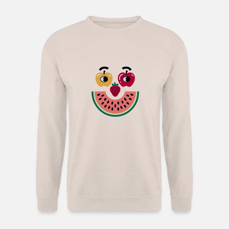 Frucht Gesicht - Unisex Pullover - Sand