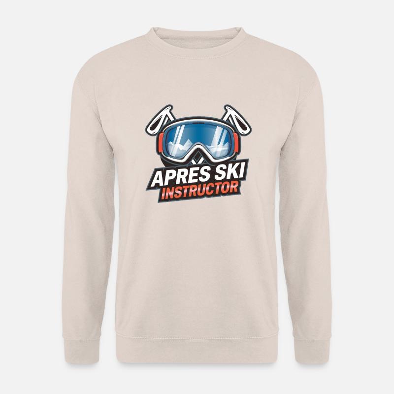 Apres Ski Instructor lustiges Design für die Party - Unisex Pullover - Sand