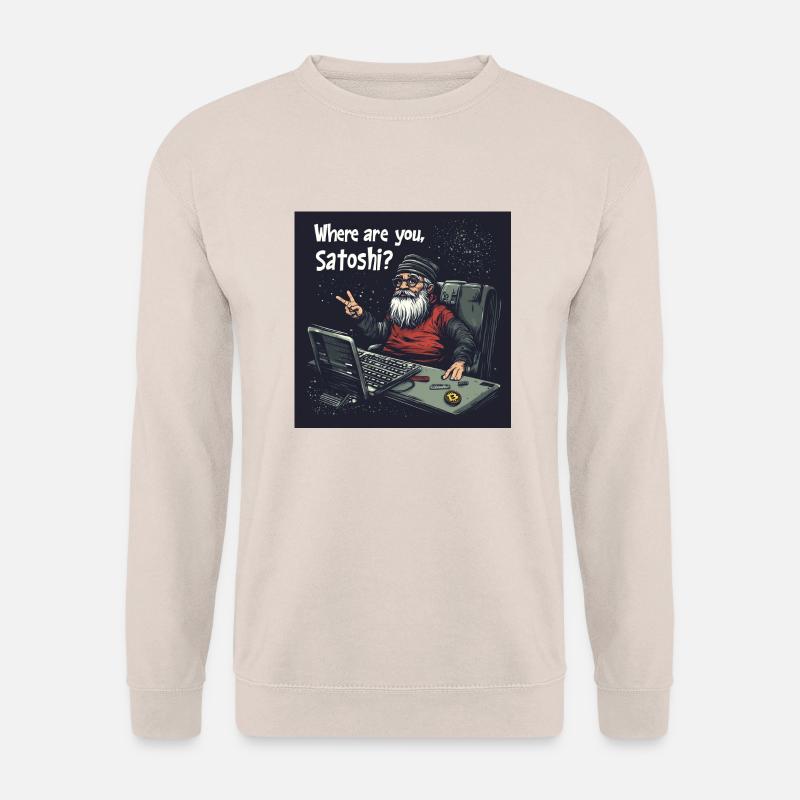 Bitcoin uncle Satoshi - Unisex Pullover - Sand