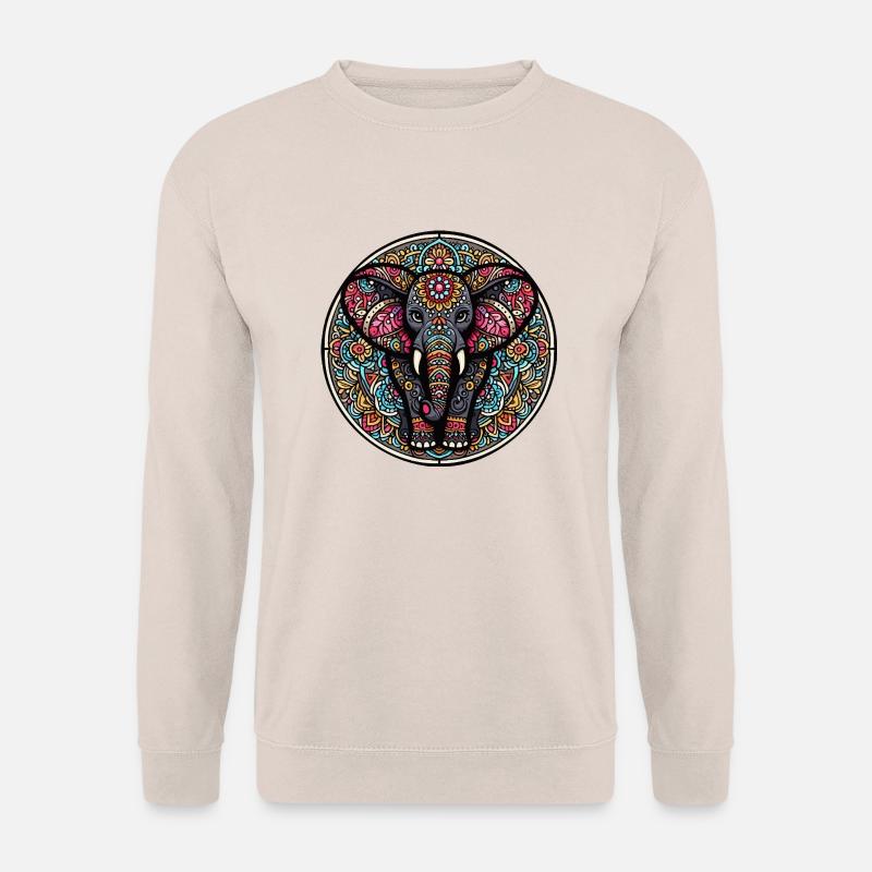 Indian mantra elephant - Unisex Sweatshirt - sand