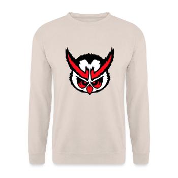 owl peeps evil cool face head comic - Unisex Sweatshirt - sand - Front - Alina (178cm) & Michal (187cm)