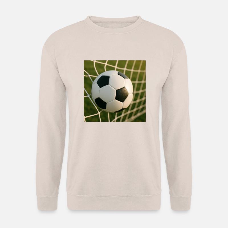 Fußball - Ball im Tor - Unisex Pullover - Sand