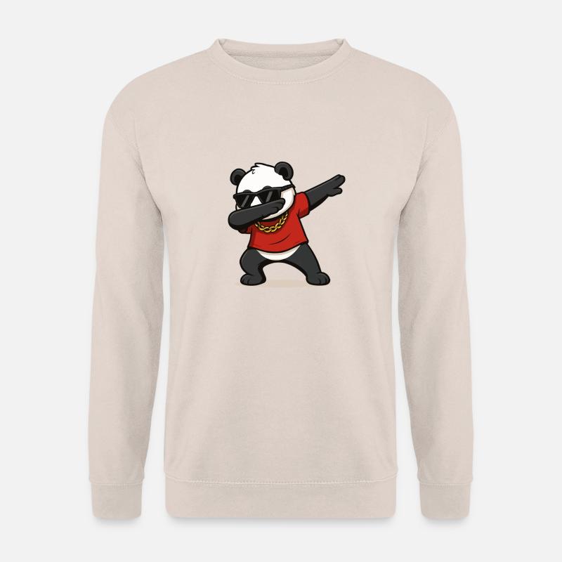 panda dabbing comic - Unisex Pullover - Sand