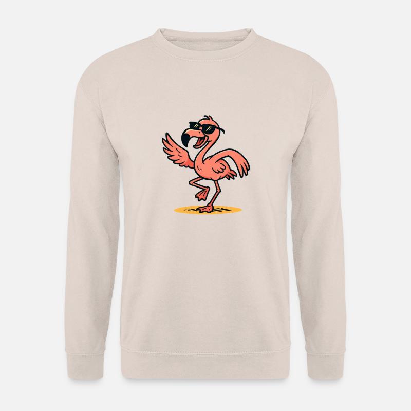 Flamingo Comic dance - Unisex Sweatshirt - sand