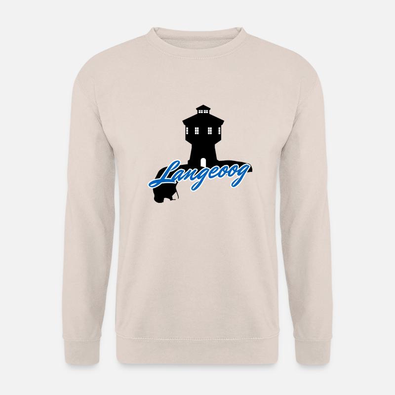 Langeoog Umriss & Wasserturm - Unisex Pullover - Sand