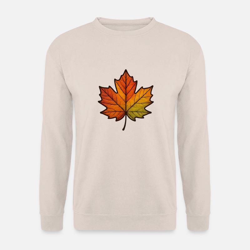 blatt herbst ahornblatt - Unisex Pullover - Sand