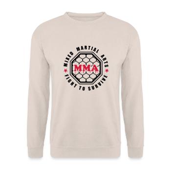 MMA - Mixed Martial Arts - Fight to survive - Unisex Pullover - Sand - Vorne - Alina (178cm) & Michal (187cm)