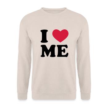I Love Me - Unisex Pullover - Sand - Vorne - Alina (178cm) & Michal (187cm)