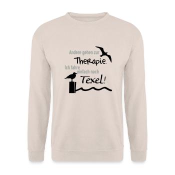 Therapie Texel - Unisex Pullover - Sand - Vorne - Alina (178cm) & Michal (187cm)