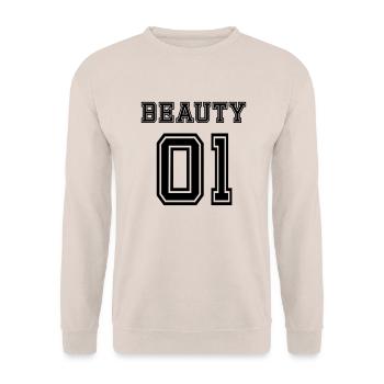 Beauty - Unisex Pullover - Sand - Vorne - Alina (178cm) & Michal (187cm)