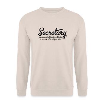 secretary - Unisex Sweatshirt - sand - Front - Alina (178cm) & Michal (187cm)