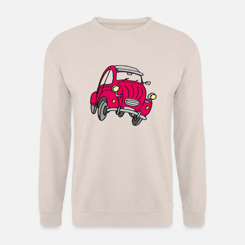 Comic Kleinwagen Rot - Unisex Pullover - Sand